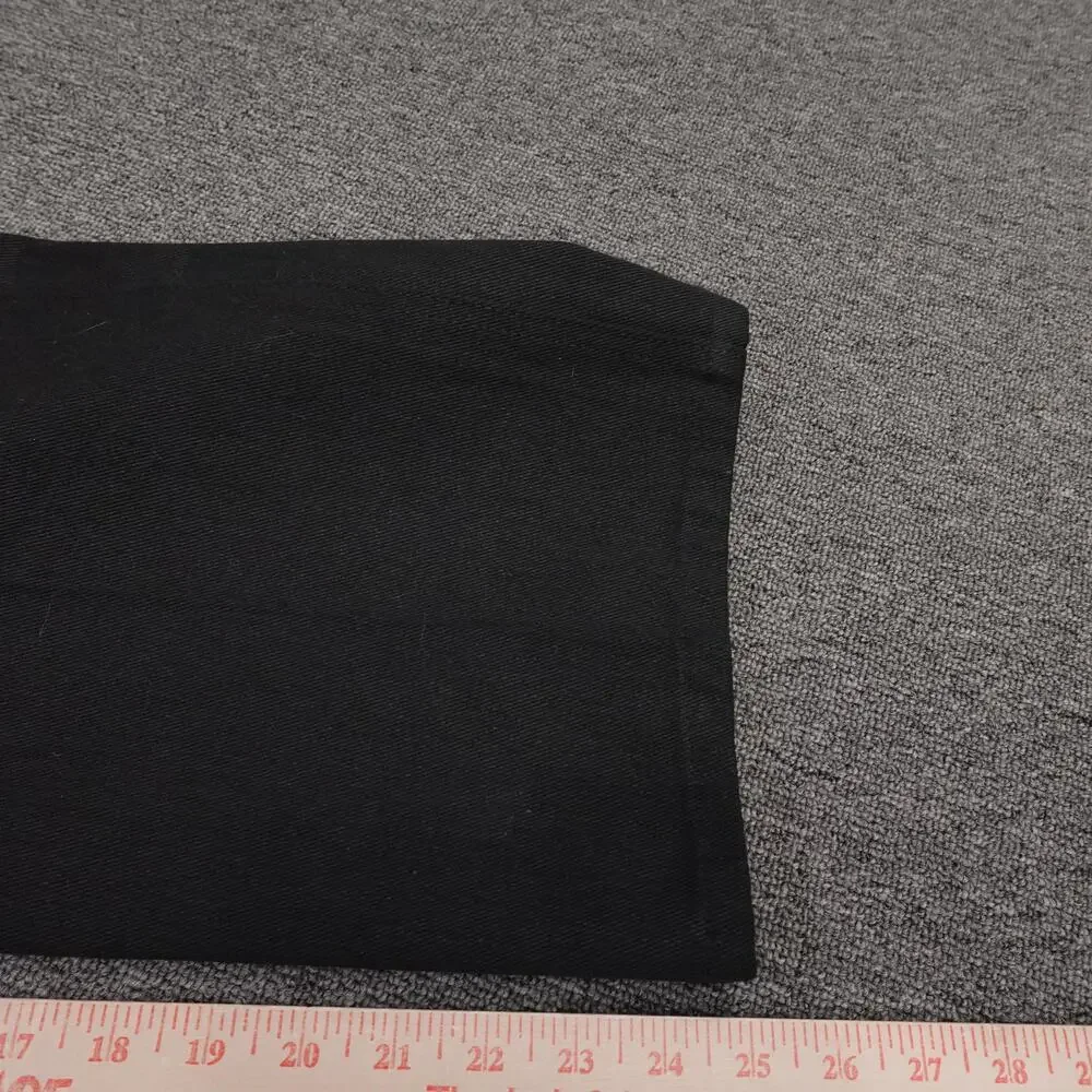County FB Pants Mens 28x25 Black Relaxed Fit Chino Wide Leg Zip Fly Workwear
